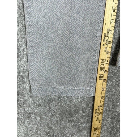 NYDJ Gray Snakeskin Print Jeans Womens Size 10 Stretch Relaxed Straight‎ Leg - Picture 12 of 13